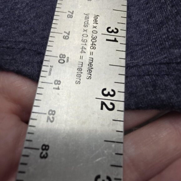 Voll Shirt Womens 3XL Blue Criss Cross V Neck 3/4 Sleeve Tunic Swing Pocket Top - Picture 8 of 8